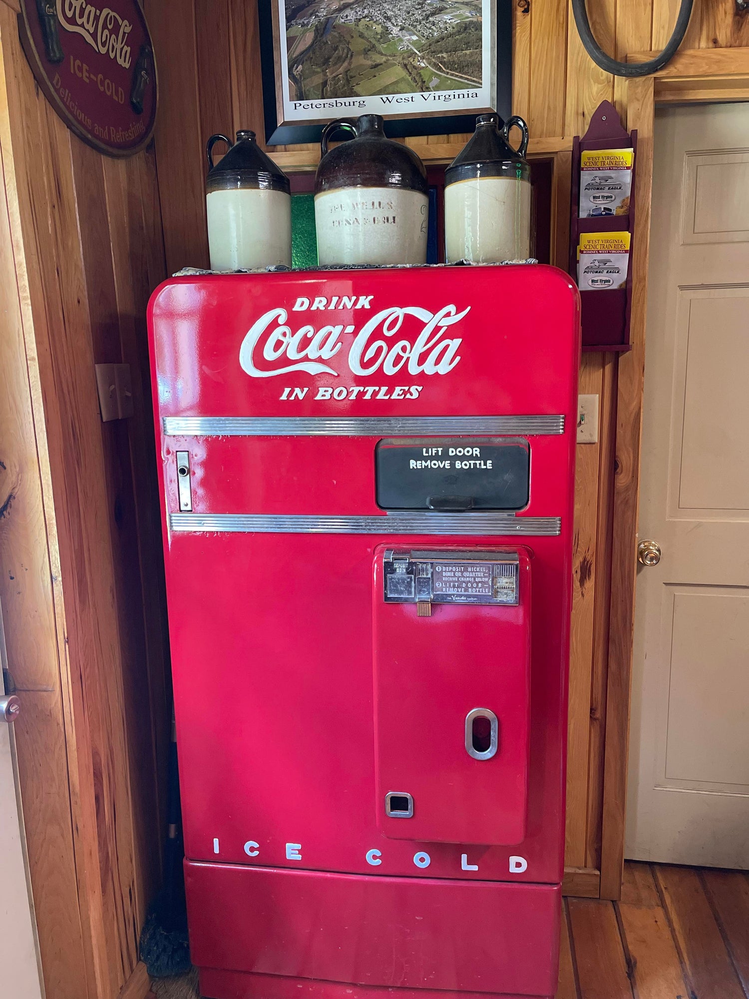 Coca-Cola Memorabilia at Appalachian Cabins Seneca Rocks WV Lodging Rentals with Things to Do in the Area Furnished Rustic Cabin Stay 